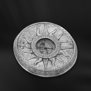 Pewter compass - Compass handmade in Italy - Italian pewter compass (Art.393)