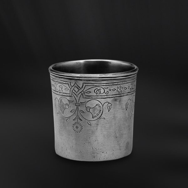 Pewter cup pencil holder - Cup handmade in Italy - Italian pewter cup (Art.501)