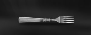 Pewter dessert fork - Pewter and stainless steel flatware handmade in italy - Italian pewter cutlery (Art.604)