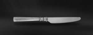 Pewter dessert knife - Pewter and stainless steel flatware handmade in italy - Italian pewter cutlery (Art.605)