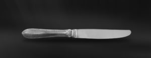 Pewter dessert knife - Pewter and stainless steel flatware handmade in italy - Italian pewter cutlery (Art.705)