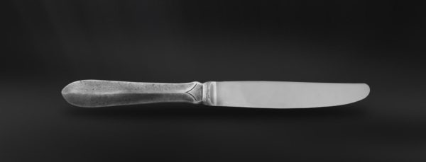 Pewter dessert knife - Pewter and stainless steel flatware handmade in italy - Italian pewter cutlery (Art.705)