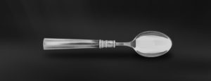 Pewter dessert spoon - Pewter and stainless steel flatware handmade in italy - Italian pewter cutlery (Art.614)