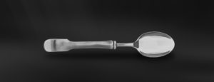 Pewter dessert spoon - Pewter and stainless steel flatware handmade in italy - Italian pewter cutlery (Art.826)