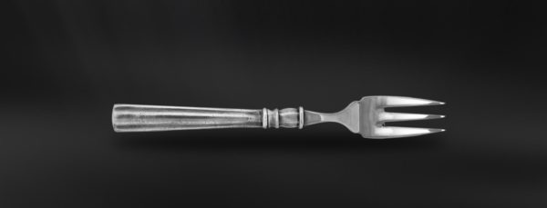 Pewter fish fork - Pewter and stainless steel flatware handmade in italy - Italian pewter cutlery (Art.613.1)