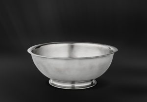 Footed pewter bowl - Footed bowl handmade in Italy - Italian pewter footed bowl (Art.875)