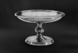 Small pewter dessert stand - Dessert stand handmade in Italy - Italian pewter fruit stand (Art.521)