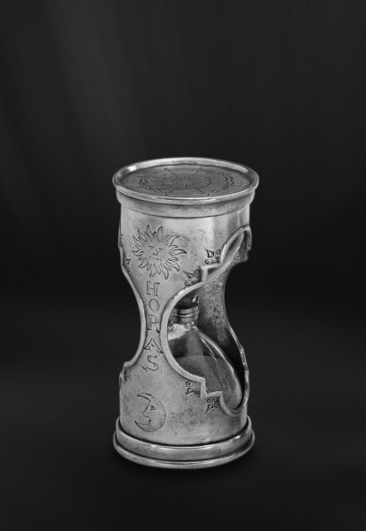 Pewter hourglass - Hourglass handmade in Italy - Italian pewter sand hour glass (Art.324)
