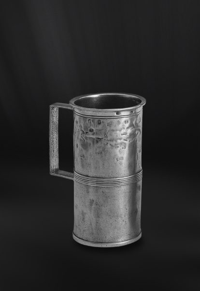 Pewter measuring cup with handle - Measuring beaker handmade in Italy - Italian pewter measuring beaker (Art.174)
