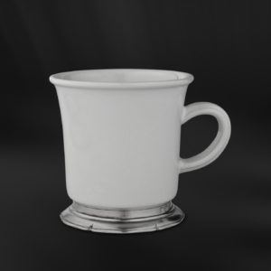 Ceramic and pewter mug - Viviana mug pewter and ceramic handmade in Italy - Italian pewter and ceramic mug (Art.872)