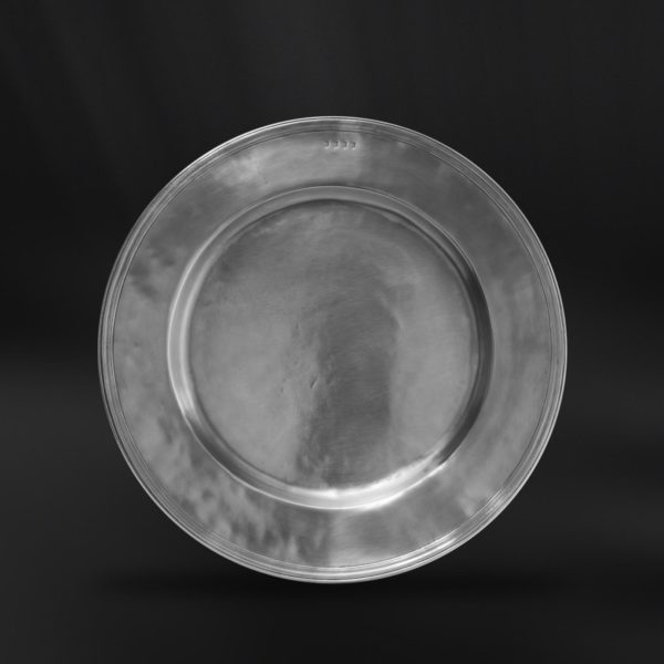 Pewter plate - Plate handmade in Italy - Italian pewter plate (Art.637)