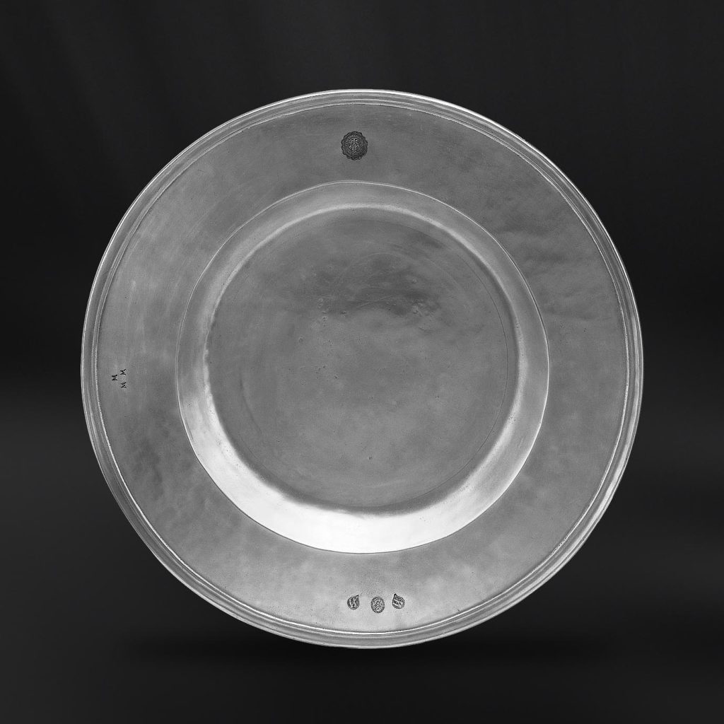 Large Pewter Platter Italian Pewter Tableware