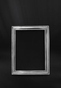 Rectangle pewter photo frame - Rectangular photo frame handmade in Italy - Italian pewter picture frame (Art.860)
