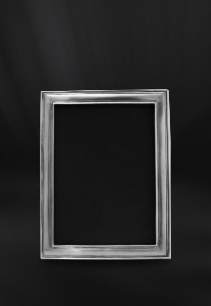 Rectangle pewter photo frame - Rectangular photo frame handmade in Italy - Italian pewter picture frame (Art.860)