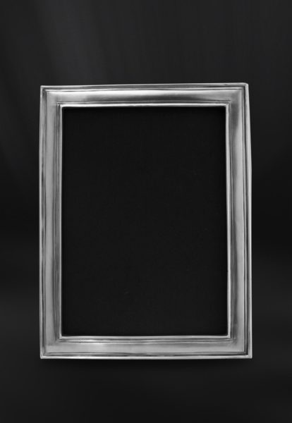 Rectangle pewter photo frame - Rectangular photo frame handmade in Italy - Italian pewter picture frame (Art.862)