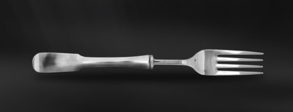 Pewter serving fork - Pewter and stainless steel flatware handmade in italy - Italian pewter cutlery (Art.827)