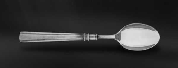 Pewter serving spoon - Pewter and stainless steel flatware handmade in italy - Italian pewter cutlery (Art.608)