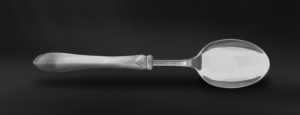 Pewter serving spoon - Pewter and stainless steel flatware handmade in italy - Italian pewter cutlery (Art.708)