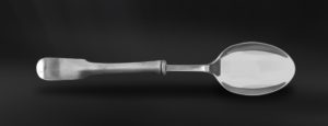 Pewter serving spoon - Pewter and stainless steel flatware handmade in italy - Italian pewter cutlery (Art.829)