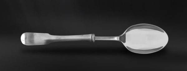 Pewter serving spoon - Pewter and stainless steel flatware handmade in italy - Italian pewter cutlery (Art.829)