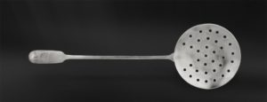 Pewter slotted ladle - Colander handmade in italy - Italian pewter slotted ladle (Art.167)