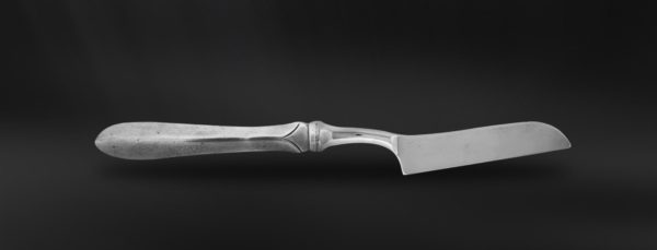 Pewter soft cheese knife - Pewter and stainless steel flatware handmade in italy - Italian pewter cutlery (Art.715)