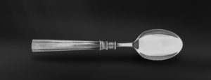 Pewter spoon - Pewter and stainless steel flatware handmade in italy - Italian pewter cutlery (Art.602)