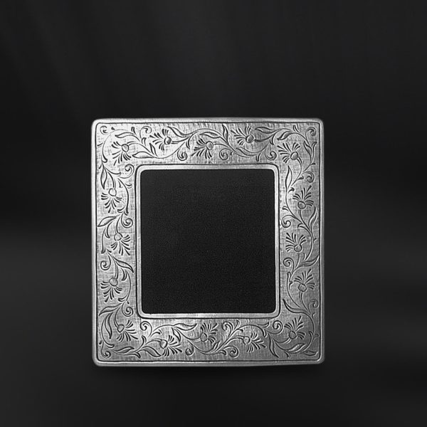 Square pewter photo frame - Square photo frame handmade in Italy - Italian pewter picture frame (Art.751)