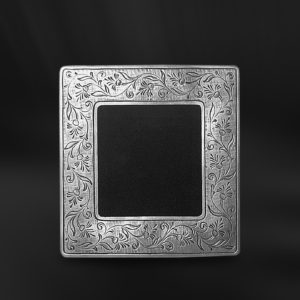 Square pewter photo frame - Square photo frame handmade in Italy - Italian pewter picture frame (Art.752)