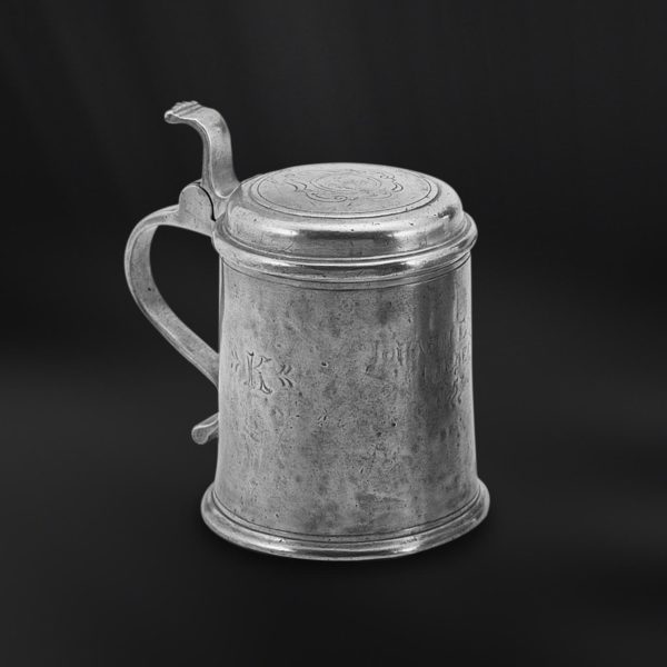 Pewter beer tankard pint - Beer mug handmade in Italy - Italian pewter beer tankard (Art.409)