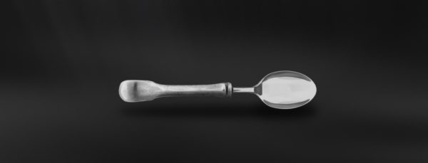 Pewter teaspoon - Pewter and stainless steel flatware handmade in italy - Italian pewter cutlery (Art.823)