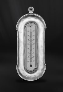 Pewter thermometer - Thermometer handmade in Italy - Italian pewter thermometer (Art.598)