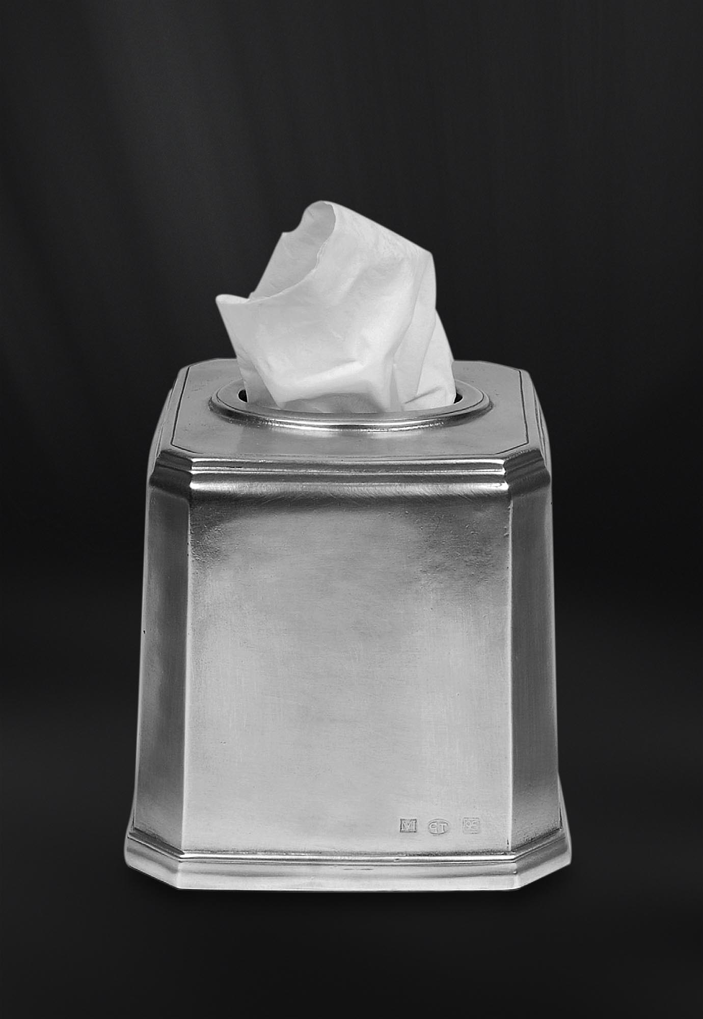 Pewter Tissue Box - Italian Pewter 