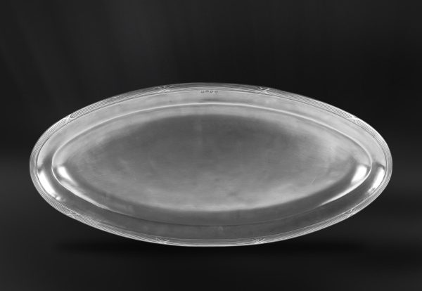 Pewter fish platter - Oval tray handmade in Italy - Italian pewter fish platter (Art.787)