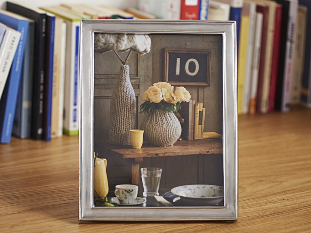Rectangular Pewter Photo Frame Italian Pewter Home Décor